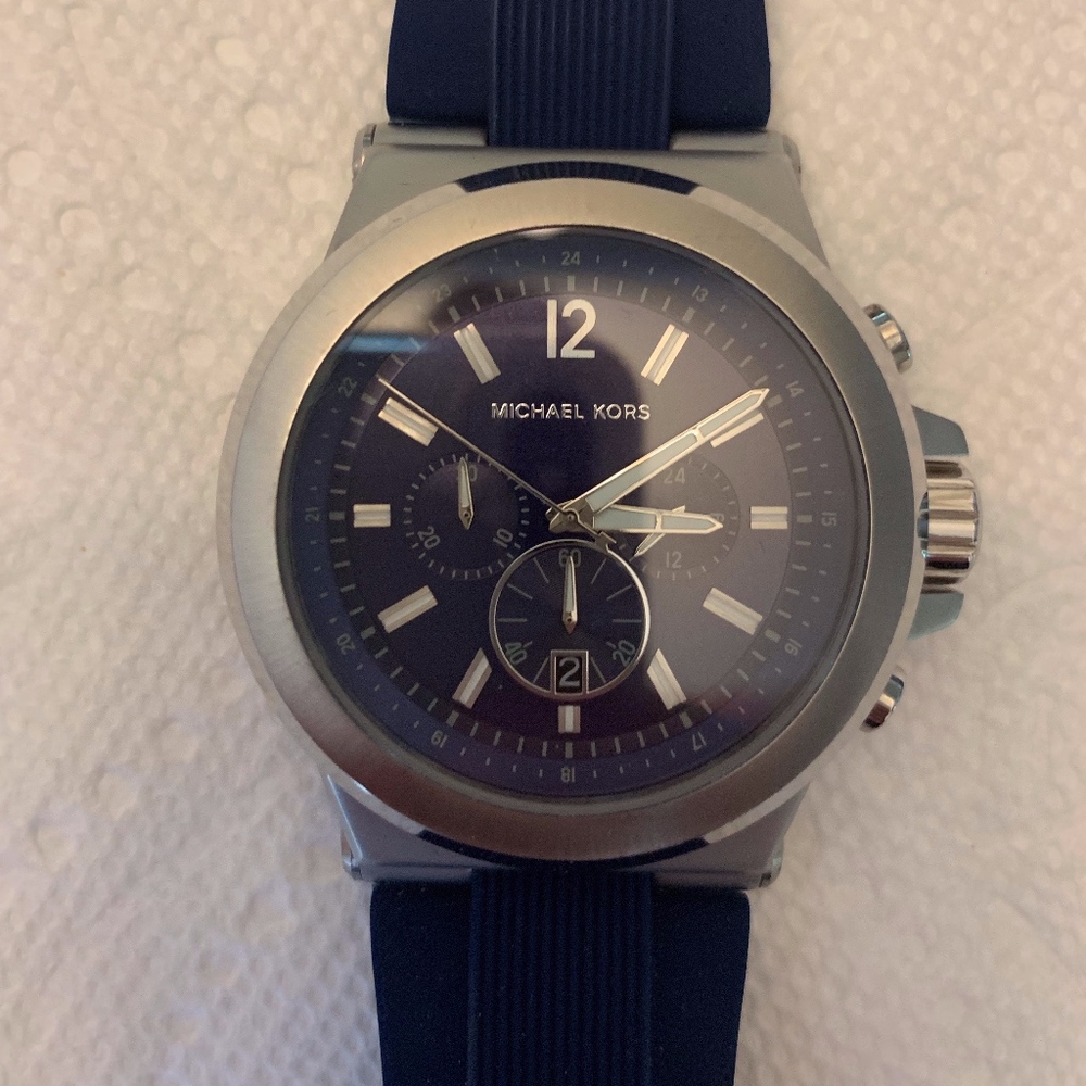 Dylan Blue Dial Blue Rubber Men's Watch